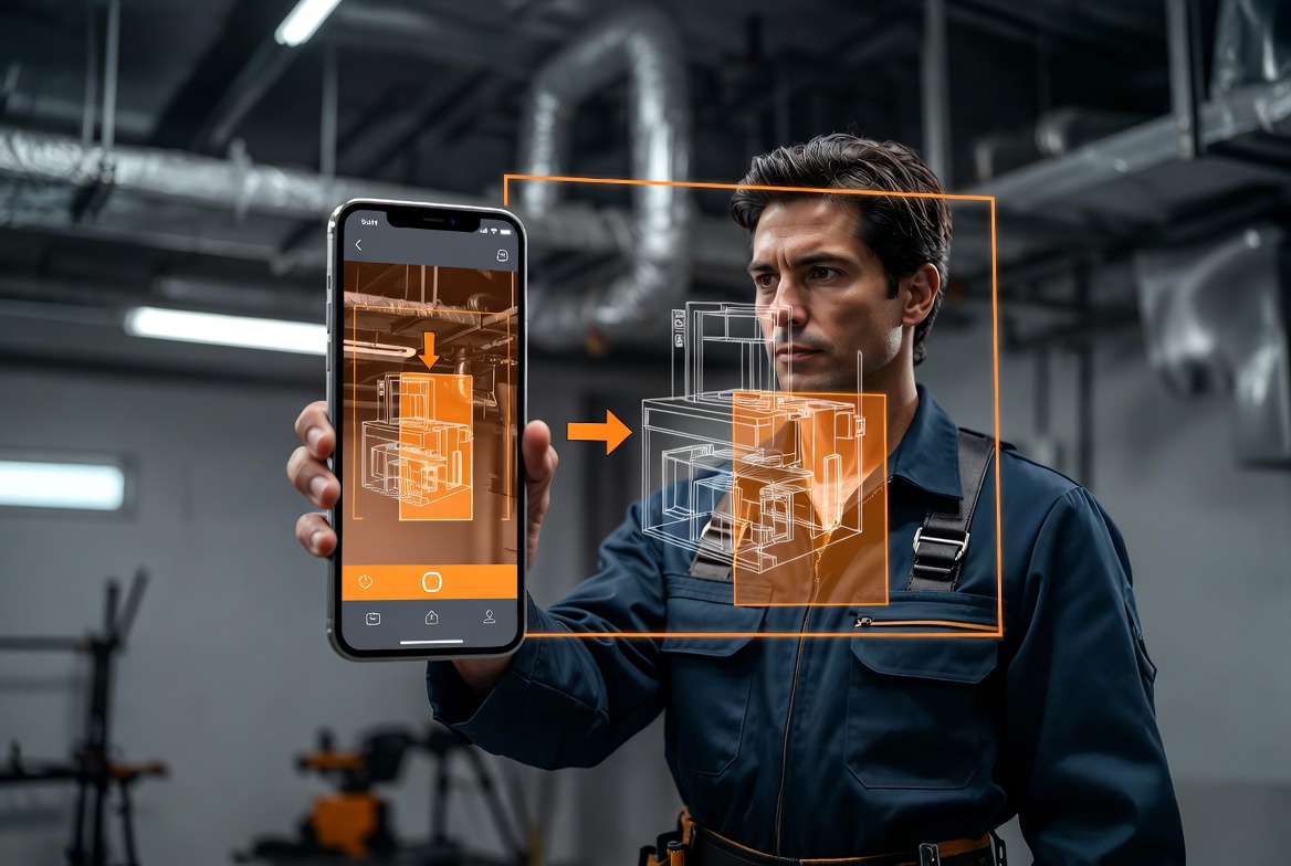 Forge AI AR guidance on job site